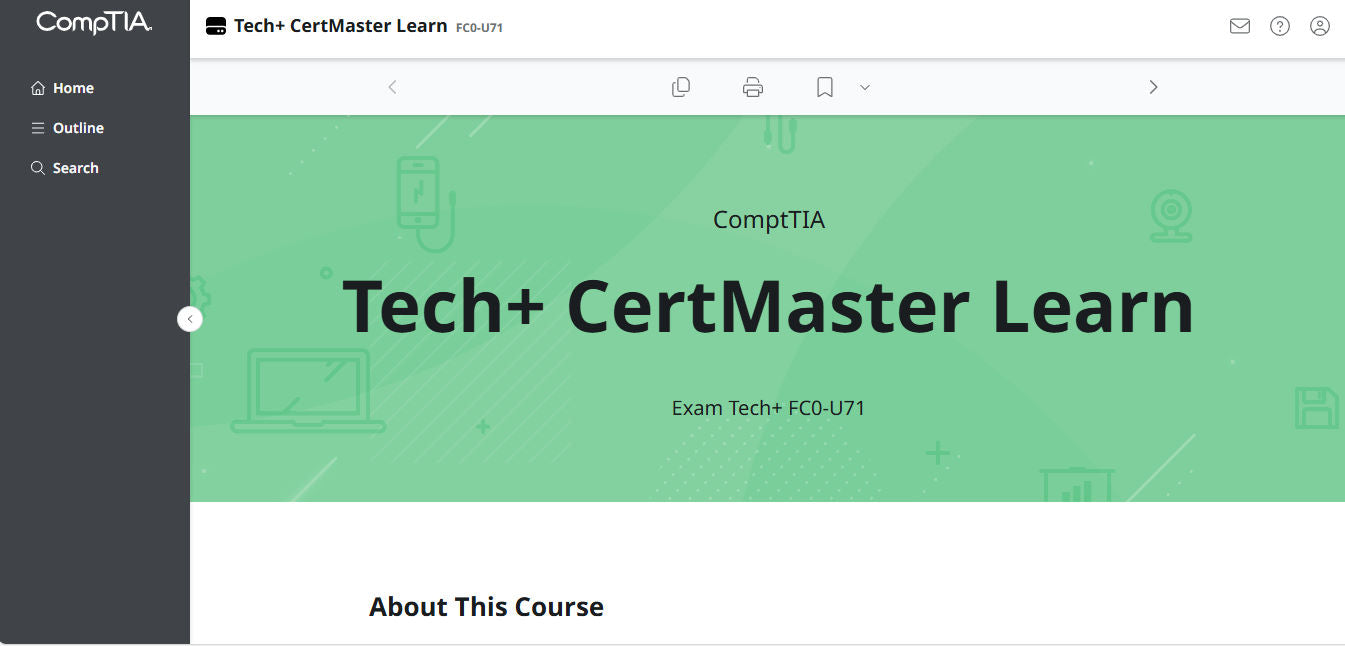 CompTIA Tech+ CertMaster Learn FC0-U71