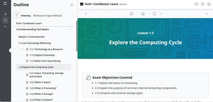 CompTIA Tech+ CertMaster Learn FC0-U71