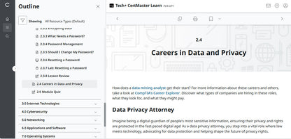 CompTIA Tech+ CertMaster Learn FC0-U71