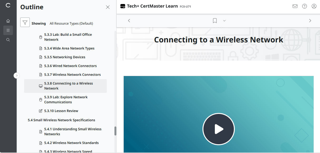 CompTIA Tech+ CertMaster Learn FC0-U71