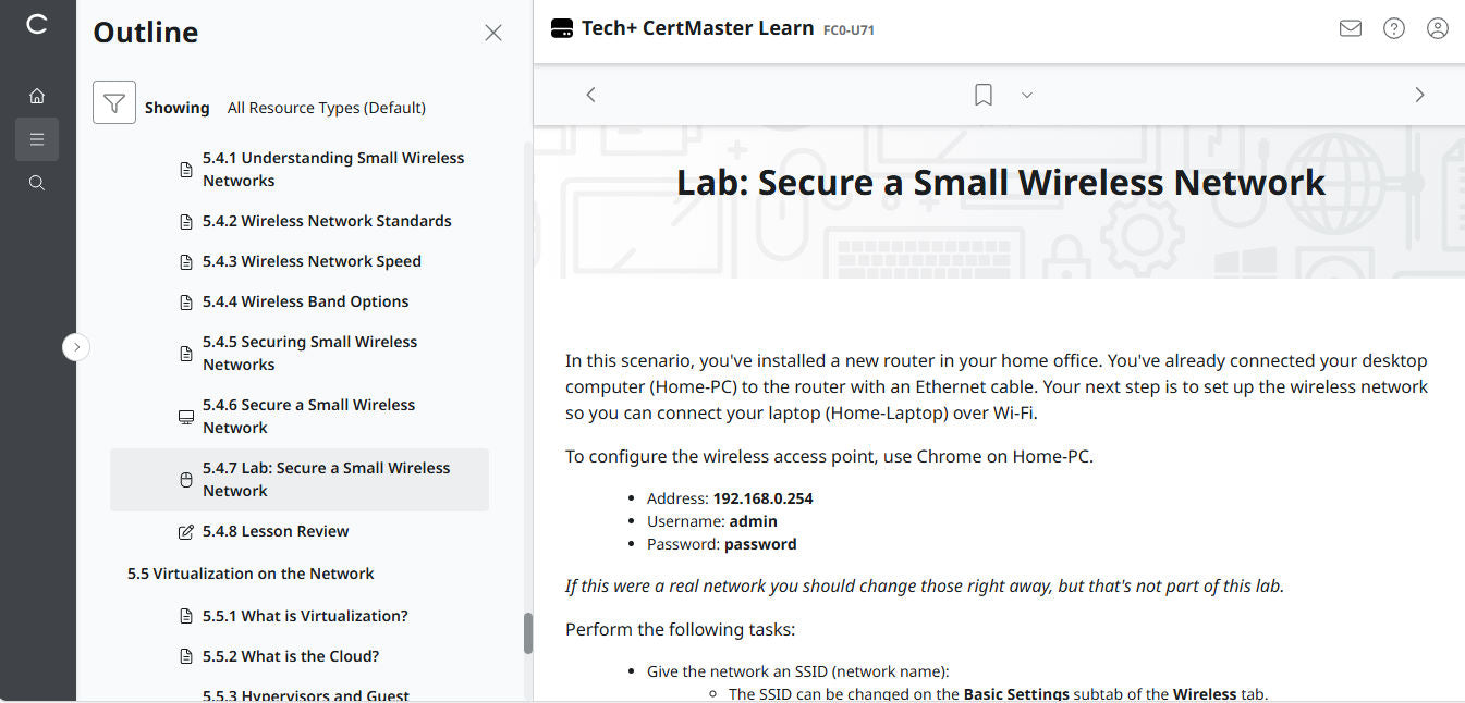 CompTIA Tech+ CertMaster Learn FC0-U71