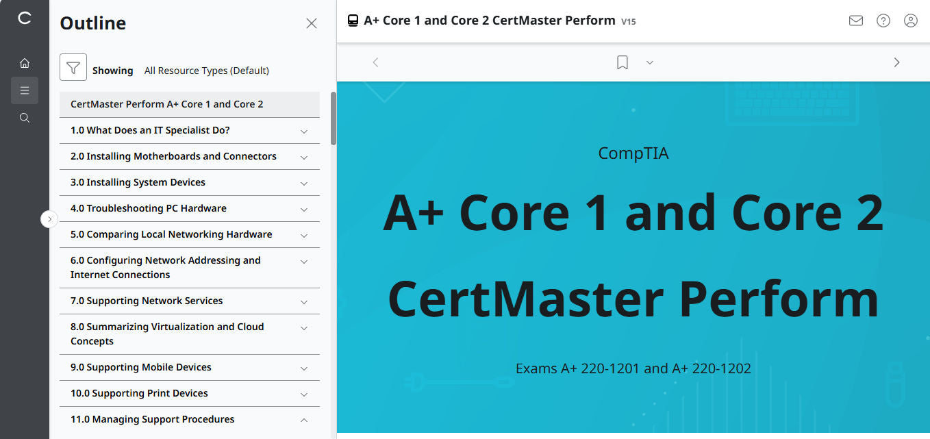 CertMaster Practice für CompTIA A+ Core 1 (220-1101) – (25 % Rabatt)