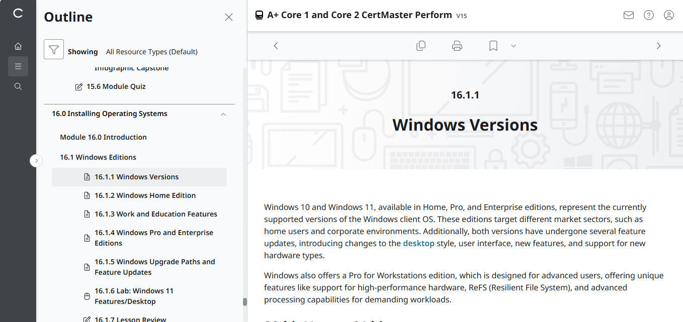 CertMaster Practice für CompTIA A+ Core 1 (220-1101) – (25 % Rabatt)