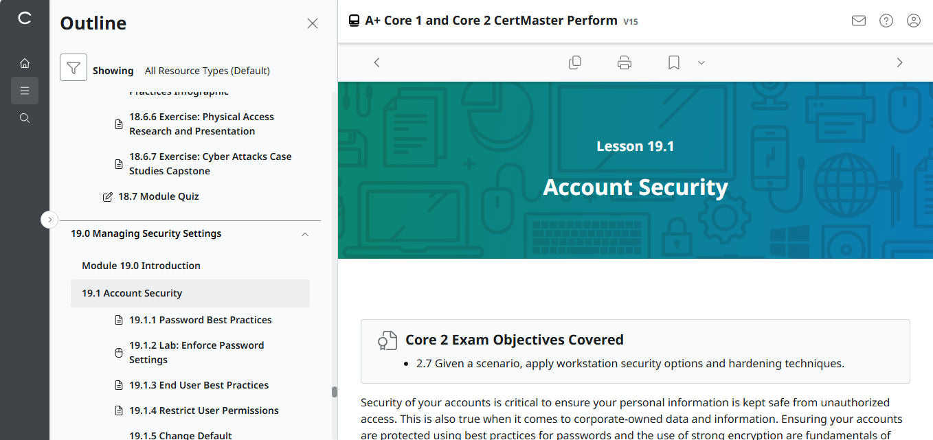 CertMaster Practice für CompTIA A+ Core 1 (220-1101) – (25 % Rabatt)
